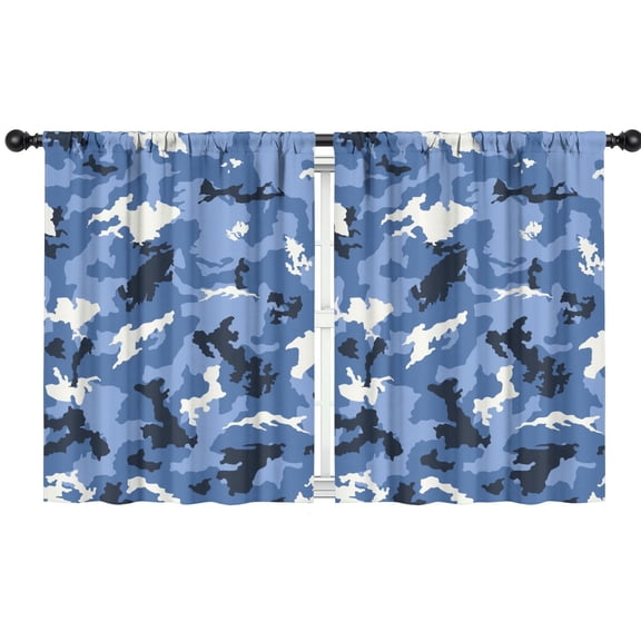 Camouflage 42x54in(106x137cm) Curtains 2 Panels for Kids Bedroom, Window Drapes for Kids Boys Girls Bedroom Curtains Designed To Spark Joy and Creativity