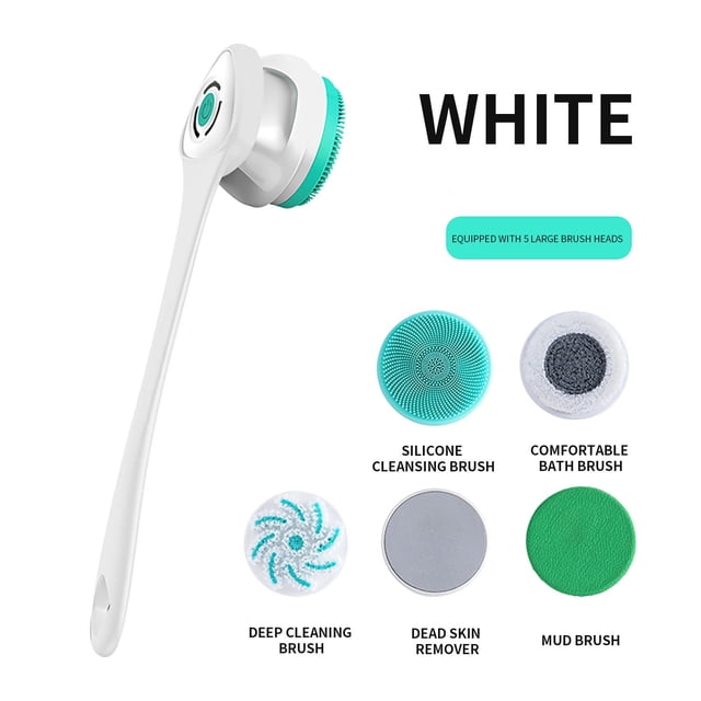 Iumwxz Detachable Electric Bath Brush Four-in-one Multi-function Long-handled Bath Brush