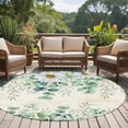 thumbnail image 4 of Large Round Rug 8Ft Washable Non-Slip, Green Eucalyptus Leaves Circle Area Rugs for Living Room Bedroom, Spring Daily Flowers Plants Beige Indoor Floor Mats Carpet Runner for Home Decor, 4 of 8