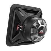 MTX TERMINATOR 500-Watt RMS 2Ω Mono Block Class D Amplifier and MTX Audio S6512-44 S65-Series Square 12 500W RMS Dual 4-Ohm Subwoofer
