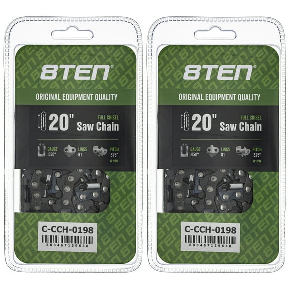 Full Chisel Chainsaw Chain 20 inch .050 .325 81DL for Stihl MS 261 270 2 Pack 810-CCC2310H