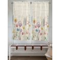 thumbnail image 6 of Living Room Curtains 72 Inches length, Leaf Wildflower Window Treatment Curtain Drapes, Vintage Country Plant Floral Leaves Light Filtering Drapes for Bedroom Laundry Room, 52"x72", 2 Panels, 6 of 7