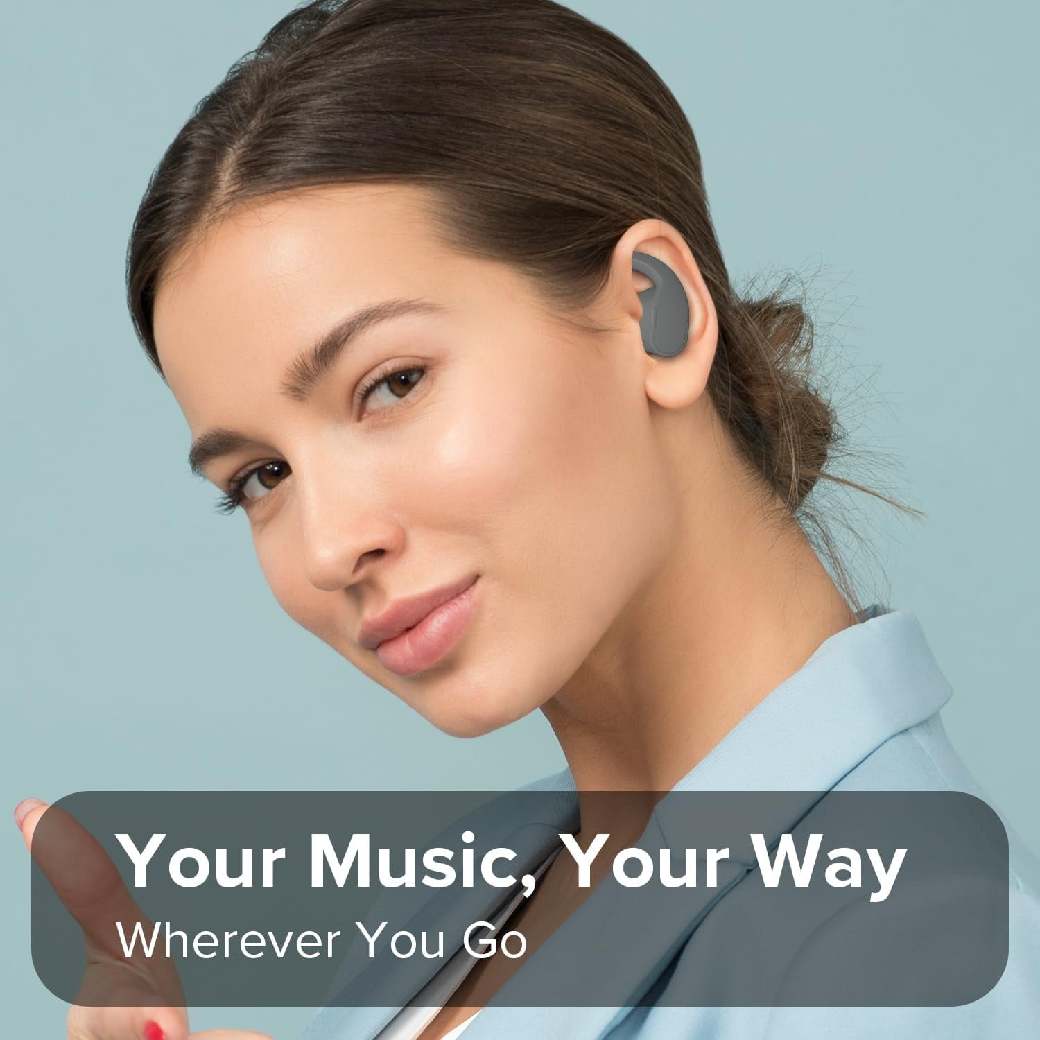 COBY Sports True Wireless Earbuds, Noise-Isolating Bluetooth Earbuds with Secure-Fit Ear Tips, Gray