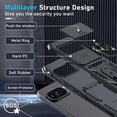 thumbnail image 3 of KOMI Case Compatible with Google Pixel 9 Pro XL Built in Slide Camera Lens Cover+Screen Protector+Finger Ring Holder Kickstand,Heavy Duty Shockproof Full Body Protective Phone Cover, Black, 3 of 5