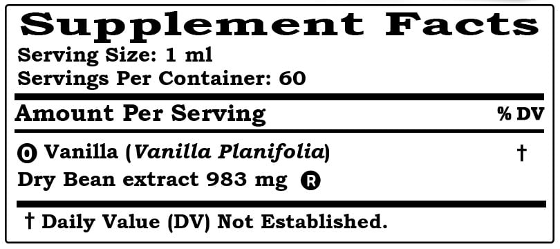 Vanilla (Vanilla Planifolia) Dry Bean Liquid Extract Tincture. Expertly Extracted by Trusted HawaiiPharm Brand. Absolutely Natural. Proudly made in USA. Tincture 2 Fl.Oz