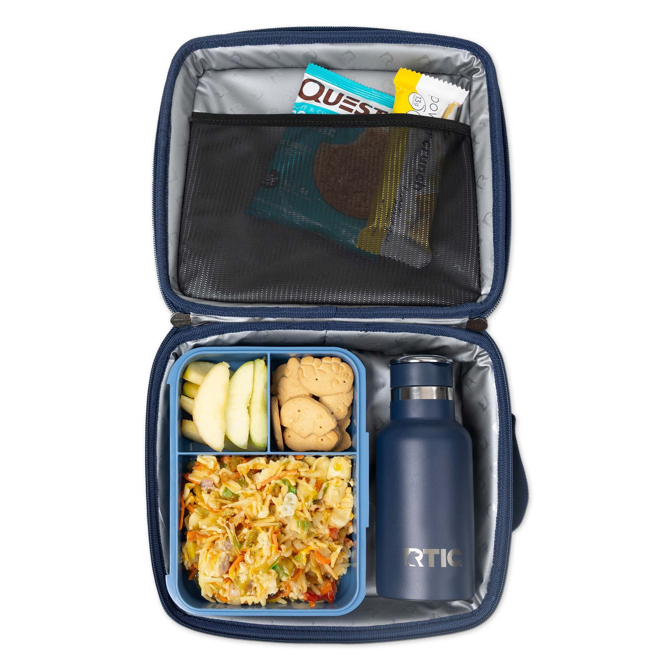 RTIC Day Packer Lunch Box, Insulated Lunch Container, Zipper Closure, Waterproof Fabric Navy & Denim