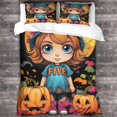 thumbnail image 1 of Cat Duvet Cover Double Halloween Pattern Bedding Set Soft Lightweight Microfiber Animal Quilt Cover With Zipper Closure Double, 1 of 5