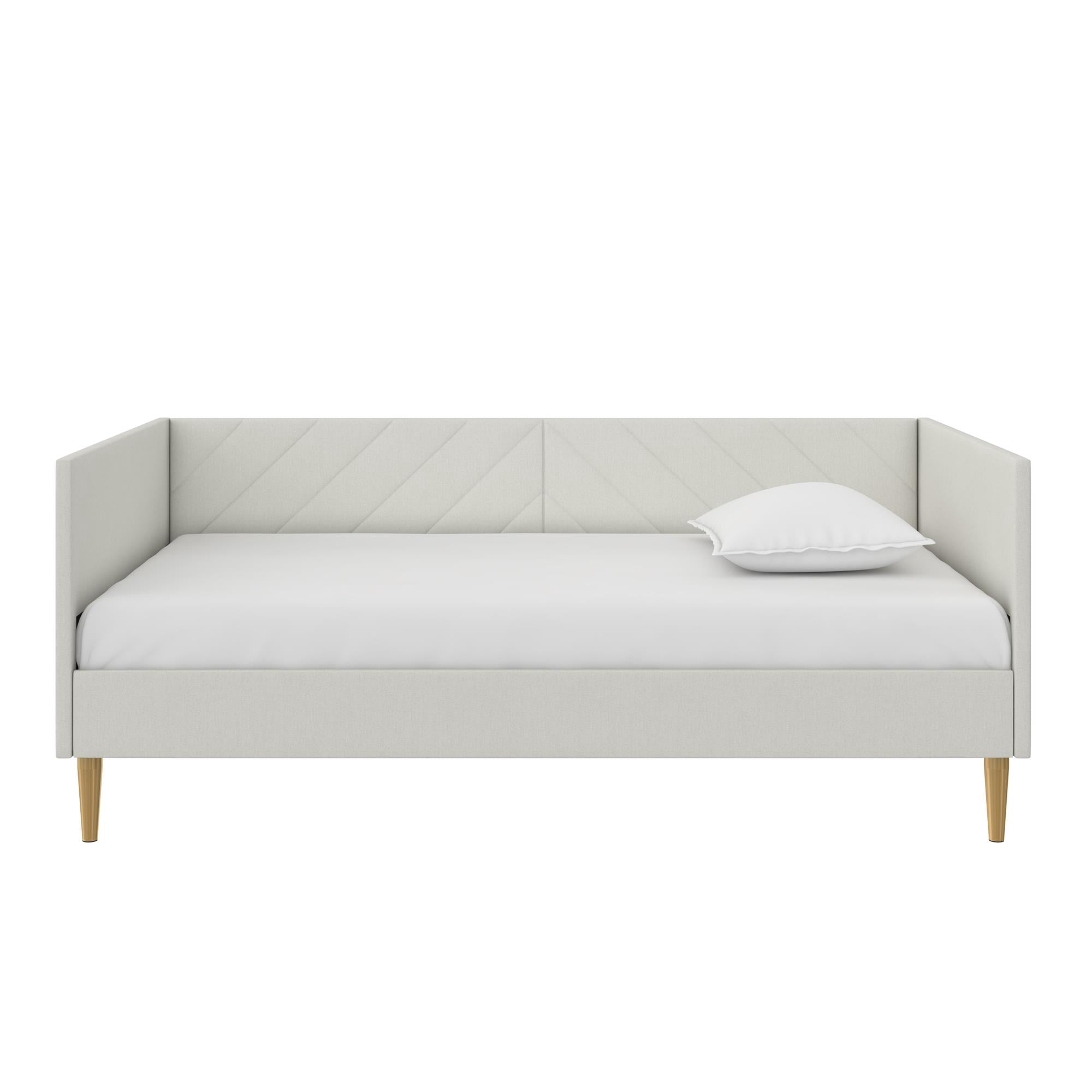 DHP Alicent Twin Upholstered Daybed, Light Gray Linen
