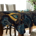thumbnail image 5 of Yayeee Tablecloths 60" x 120" Rectangle Wrinkle Resistant Party Table Cover, Navy Blue Art Pattern, 5 of 8