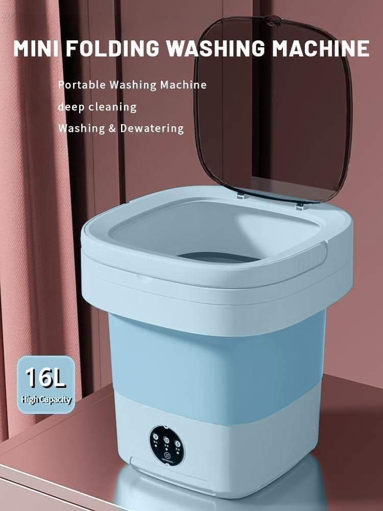 Portable Washing Machine, Mini Washer,11L Upgraded Large Capacity Foldable Washer.Deep Cleaning of Underwear, Baby Clothes and Other Small Clothes.Suitable for Apartments, Dormitories, Hotels.
