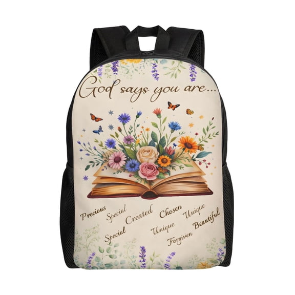 Christian Book Lovers Backpack Large Capacity Laptop Bag for Men and Women
