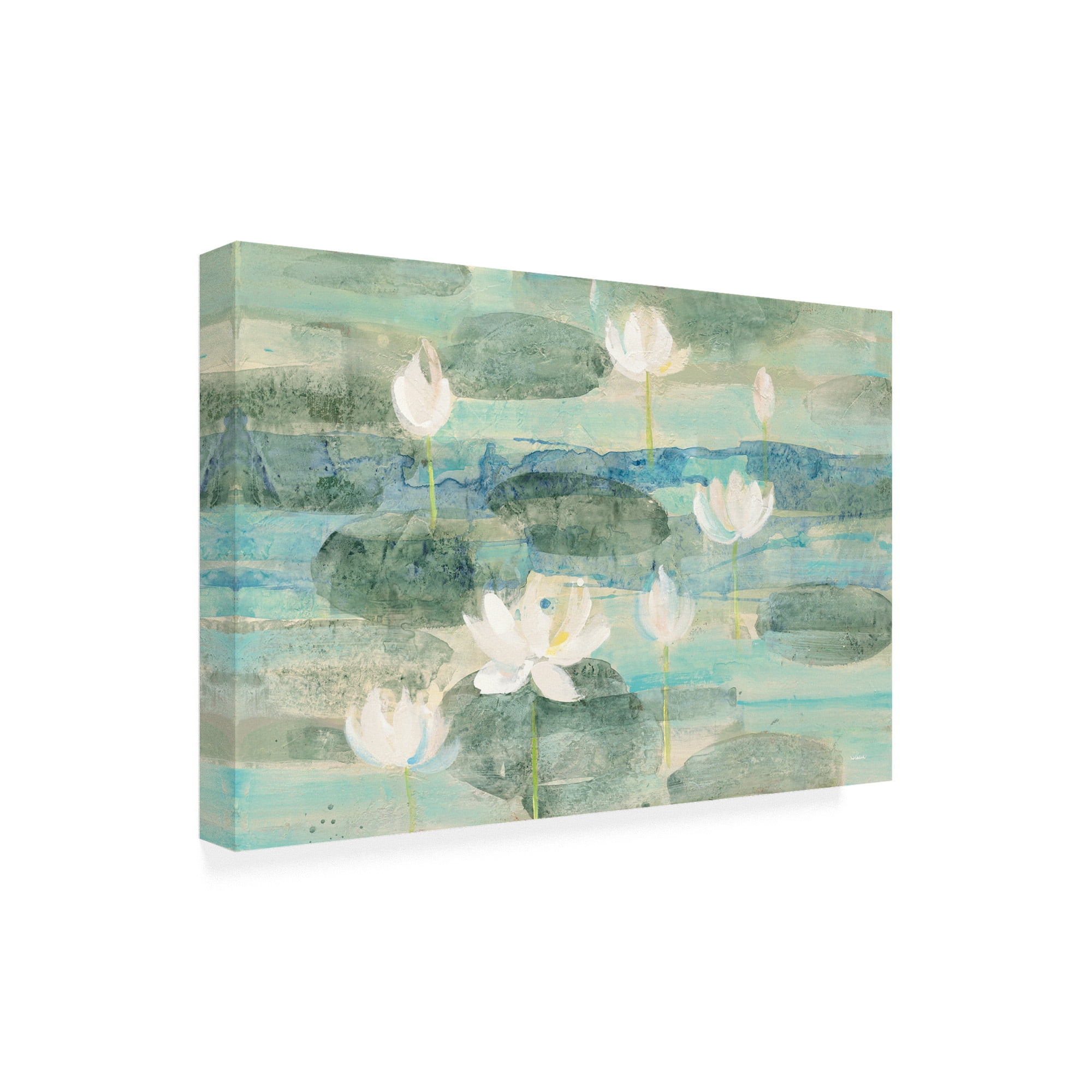 Trademark Fine Art 'Water Lilies Bright Floral' Canvas Art by Albena Hristova