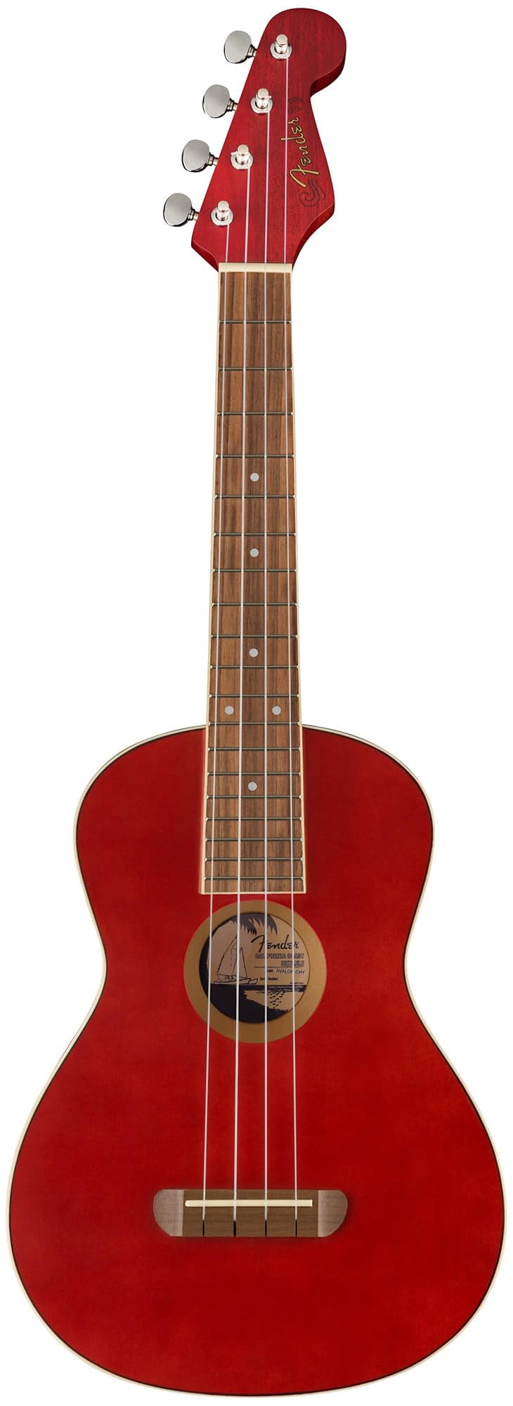 Fender Avalon Tenor Ukulele - Cherry w/ Gig Bag