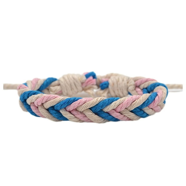 relayinert Add Personal Touch With CharmOn Cotton Blue Green Handmade Bracelet Minimalist AAA-006 1Set