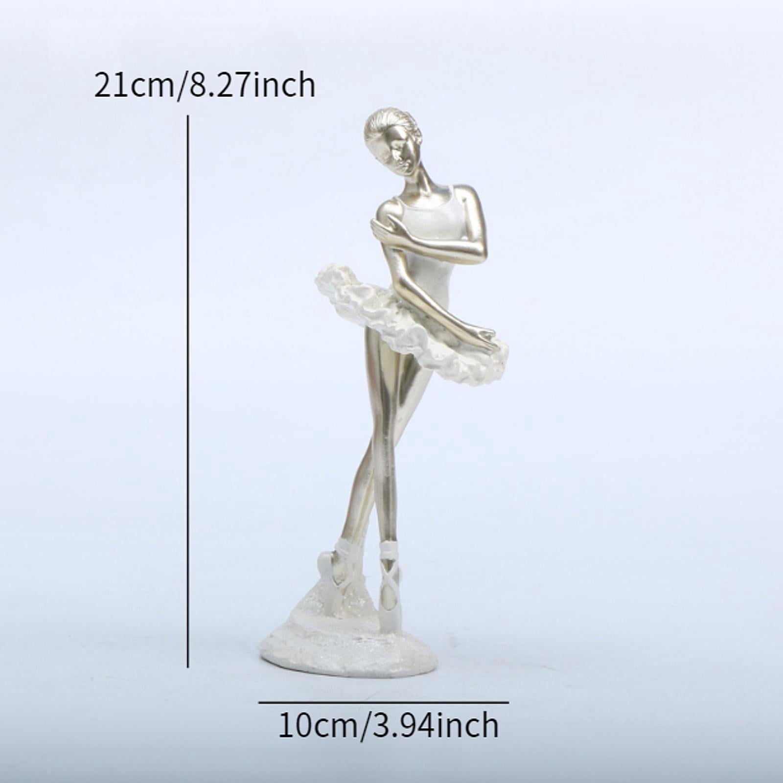Fiocias Toilet Paper Holder Paper Towel Holder Countertop Kitchen Roll Holder Desktop Figurine Ballet Girl Statue Ornament Made of Iron And Resin Suitable for