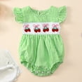 thumbnail image 6 of Coerni My First Easter Baby Girl Outfit New Born Smock Bubble Romper Ruffle Bodysuit Princess Onesie Jumpsuit Coming Home Outfit, 6 of 8
