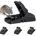 thumbnail image 1 of Paquete de 4 trampas para ratones profesionales para roedores de todos los tamaños, trampa para ratones de captura rápida y eficaz para matar instantáneamente en interiores y exteriores, segurida, 1 of 4