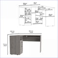 thumbnail image 4 of Desks L-Shaped Bradford with Keyboard Shelf | Light Gray | Particle Board, 4 of 7