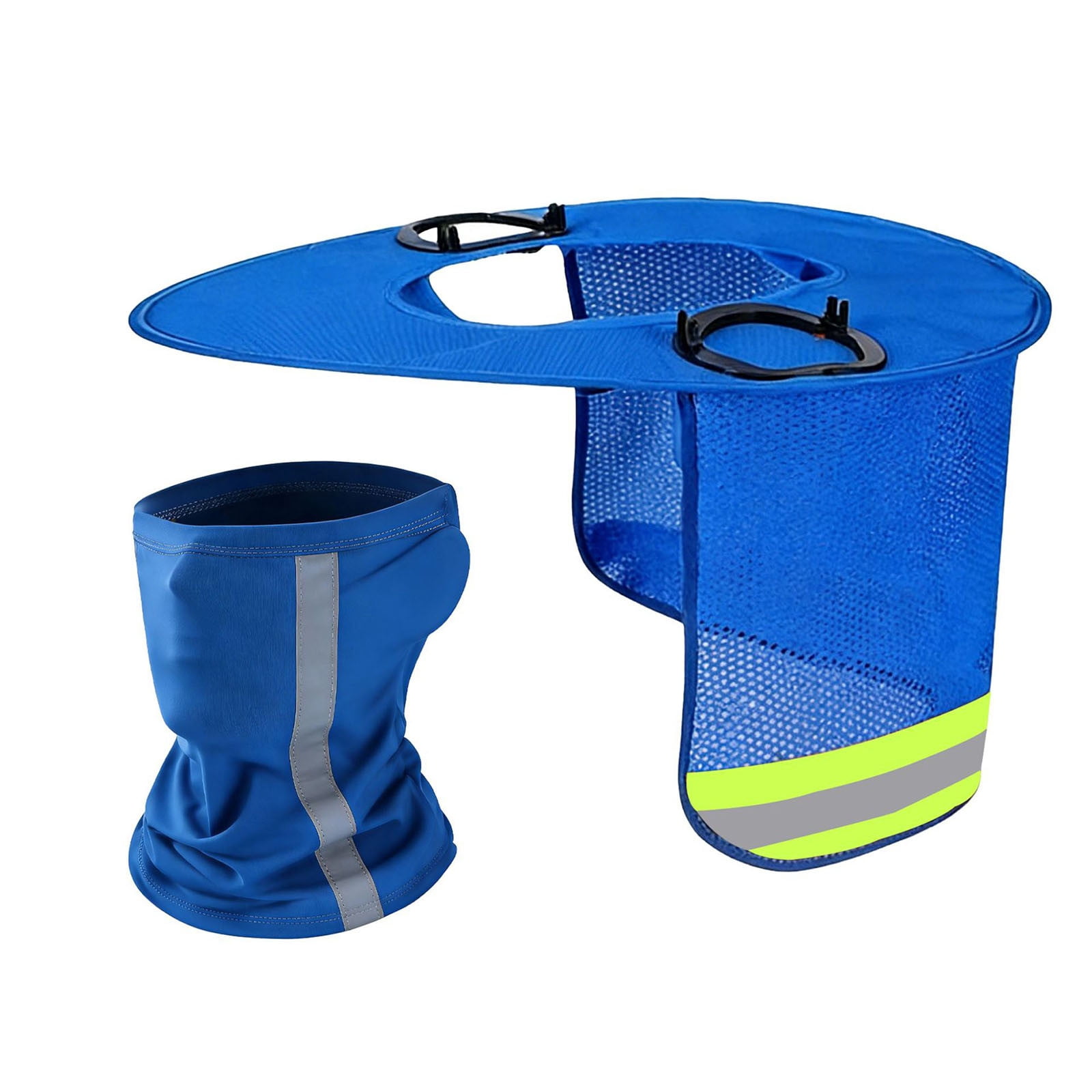 Fufafayo Sun Hat with Face Shield, UPF 50+ Sun Protection Hat, Foldable Brim Safety Helmet Attachment for Outdoor Work Gardening Construction