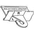 thumbnail image 5 of Pack of 50 Pairs - High Strength Aluminum Two Piece Ceiling Hooks for Drop-Ceiling T-Bars, 50 Right and 50 Left, White Enamel Finish, Holds up to 15 lbs. 1"W x 1 ½"H, 5 of 5