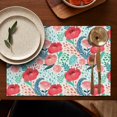 thumbnail image 4 of Pioneer Flower Floral Print Pattern Summer Placemats Table Placemats Set Of 6-Linen Kitchen Washable Placemats Table Mats 12x18 Inch Non-Slip Heat Resistant, 4 of 5