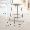thumbnail image 2 of NPS 6200 Series 24" Modern Metal and Wood Heavy Duty Stool in Gray, 2 of 9