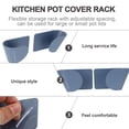 thumbnail image 2 of 1 Set 4pcs ABS Punch Free Kitchen Pot Lid Storage Racks Pot Lids Holder (Blue), 2 of 9