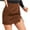 Brown, variant on Odeerbi Skirts for Women Mini Skirt New Fashion 2025 Casual Bag Hip Short Skirt High Waist Zipper Autumn And Winter A-line Solid Color Beige