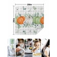 thumbnail image 4 of Fall Pumpkin Cloth Napkins Set of 8 Reusable Dinner Napkins, Orange Green White Thanksgiving Leaf Plaid Cocktail Napkin Washable Table Napkins for Wedding/Holiday Party/Baby Shower 20"x20", 4 of 7