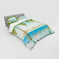thumbnail image 3 of Ambesonne Tropical Bedding Set 3 Pcs, Pool Resort Summer, Twin, Green Blue, 3 of 3