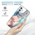 thumbnail image 4 of CASEFIV for Samsung Galaxy S24 Plus Case,Marble Full Camera Lens Protector 3 in 1 Heavy Duty Full Body Shockproof Hard PC+Soft Silicone Drop Protective Phone Cover for Women Men,Blue Gray, 4 of 8