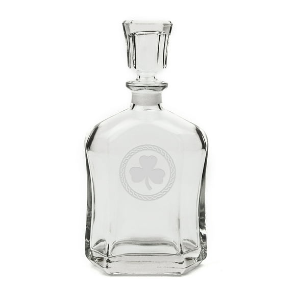 Shamrock Celtic Logo 23.75 oz Classic Whiskey Decanter