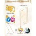 thumbnail image 4 of Taioiat Birthstone Necklace for Women Double Sunflowers and Birthstones with Engraving Gold Plated Jewelry Valentines Day Birthday Gifts for Women Best Friend Friendship, 4 of 7