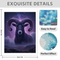 thumbnail image 3 of Diamond Art Kit for Adults, Majestic Ram Celestial Night Sky Diamond Painting for Adults Beginners, DIY Diamond Art Painting Kits, 5D Diamond Painting Crafts for Home Decor 12x16 Frameless, 3 of 7