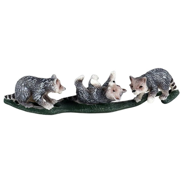 Figuritas de animales salvajes Hugo juego de mapache estatuilla de animales
