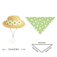thumbnail image 4 of Porch Goose Outfits 2-Piece Summer Daisy Set with Straw Hat and Floral Bandana Fits 19 and 23 Inch Statues for Spring Summer Front Porch Decor 2 Colors Available, 4 of 9