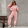 thumbnail image 6 of Women Sweatsuits Sets 2 Piece Outfits Cropped Hoodie Sweatshirt and Sweatpants Matching Joggers Tracksuit with Pockets Womens Clothes, 6 of 7