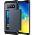 thumbnail image 1 of SAMONPOW Card Holder Cover for Galaxy S10 Plus Hybrid Dual Layer Dark Blue, 1 of 7