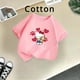 thumbnail image 2 of Linda camiseta de algodón de Hello Kitty para niña, ropa de Sanrio, moda de verano, camiseta de cuello redondo informal y cómoda con dibujos animados para niña, 2 of 5