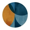 thumbnail image 4 of PIKWEEK Outdoor Fitted Gold and Blue Abstract Art Round Tablecloth White, 4 of 8