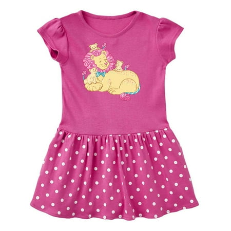 

Inktastic Cotton Candy Lions with Pink Mane Gift Toddler Girl Dress