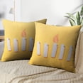 thumbnail image 4 of LALILO Throw Pillow Covers White With Creative Minimalism Fire Minimal Cushion Cover 18" x 18", 2 Pack, 4 of 6