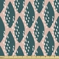 thumbnail image 1 of Abstract Fabric by the Yard, Hand Drawn Leaf and Paintbrush Strokes Natural Shapes, Decorative Upholstery Fabric for Sofas and Home Accents, Dark Teal Blush by Ambesonne, 1 of 5