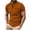 Orange, variant on WREESH Men's Patchwork Henley Shirt Casual Short Sleeve Top with Stand Collar & for Exploration