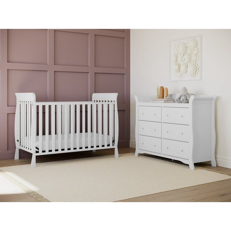 Storkcraft Avalon 6 Drawer Double Dresser White