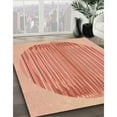 thumbnail image 3 of Ahgly Company Machine Washable Indoor Round Transitional Bright Orange Area Rugs, 5' Round, 3 of 7