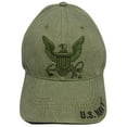 thumbnail image 3 of U.S. Navy With Navy Insignia Olive Green Embroidered Cap Hat CAP602SG - Licensed, 3 of 7