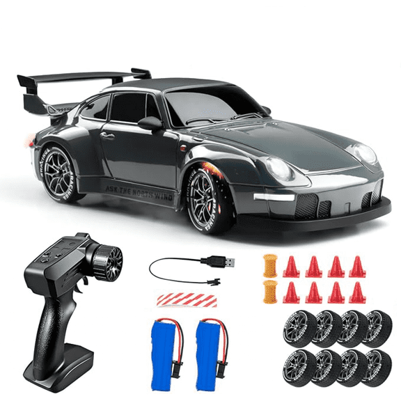 RC Drift Car for Adults, 1/24 Mini Remote Control Car 4WD RC Race Cars with Lights Dual Tires Batteries for Kids Christmas Birthday Gifts