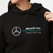 Mercedes AMG Petronas F1 Womens Oversized Hoodie - Black/White