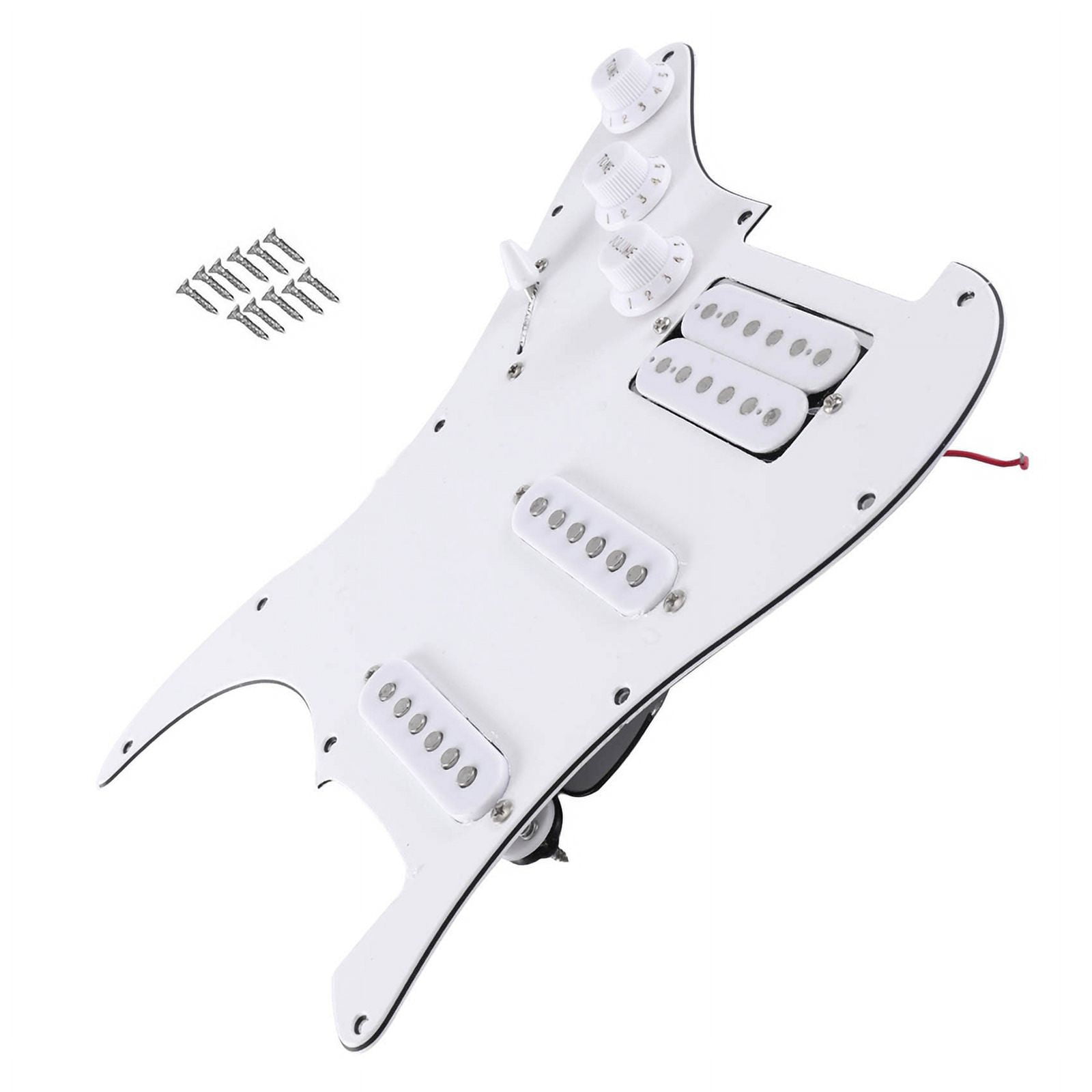 SQ Electric Guitar Loaded Prewired Electric Guitar Pickguard Pickup Assembly White Regular